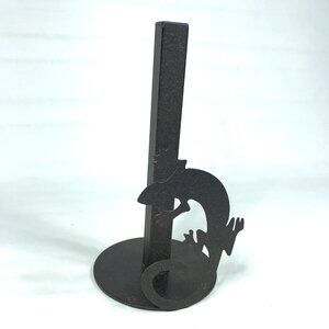 VTG Southwestern Lizard Gecko Metal Iron Countertop Paper Towel Holder Stand